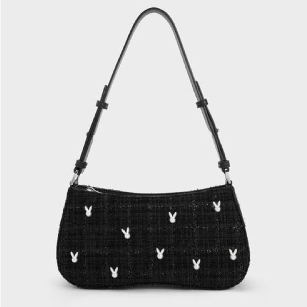 ❌SOLD❌ CHARLES & KEITH Bunny Tweed Shoulder Bag NWT